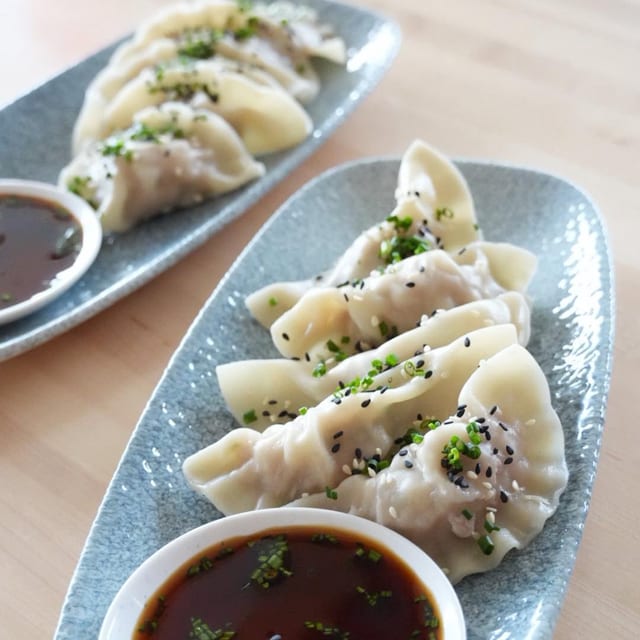 Steamed Pork Gyoza.